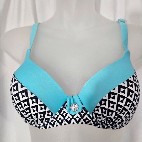 Women Two Pieces Bikini Set Printed Swimwear Bathing Suit Junior Swimsuit Sz M - Picture 7 of 9